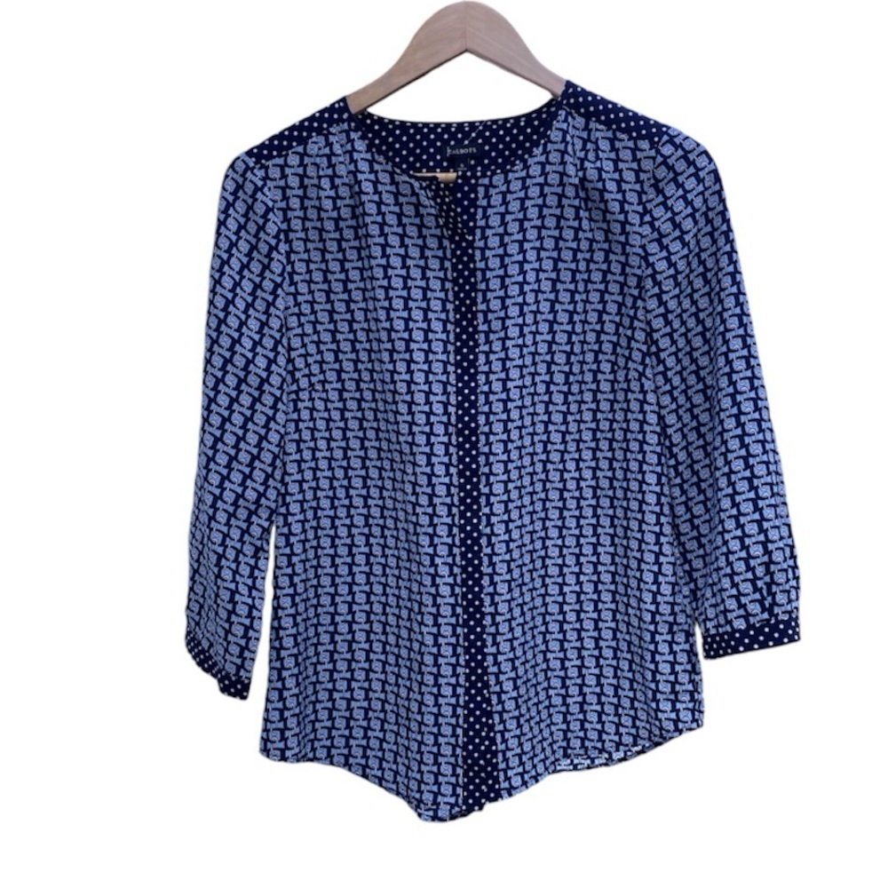 ❤️NWOT, Talbots 3/4 Sleeve Buttoned Blouse, Size Small